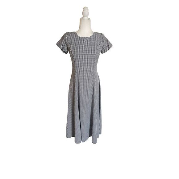 Maggie Breen Black & White Gingham Dress – M – Made in USA - Picture 1 of 8